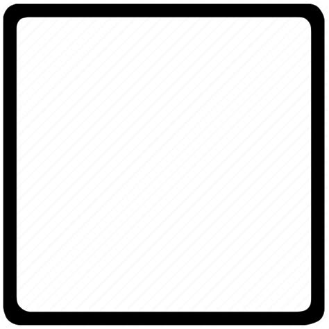 Box, outline, rounded, shapes, signs, square, symbols icon - Download ...