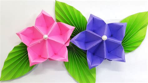 Colors Paper: Paper flower tutorial (Origami Flower) - Amazing and easy ...