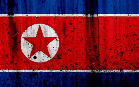 Download wallpapers North Korea flag, DPRK flag, 4k, grunge, flag of ...