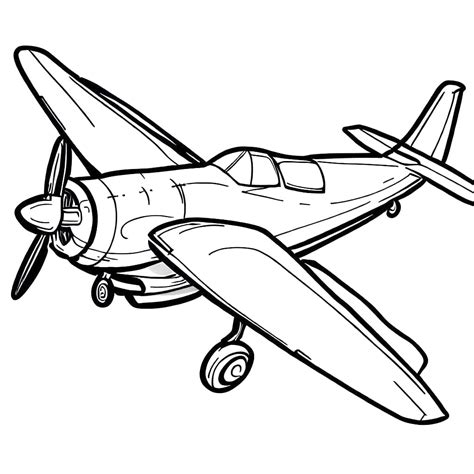 Free Drawing of Propeller Plane coloring page - Download, Print or ...