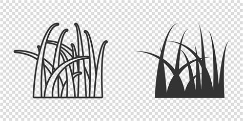 Grass icon in flat style. Eco lawn vector illustration on white ...