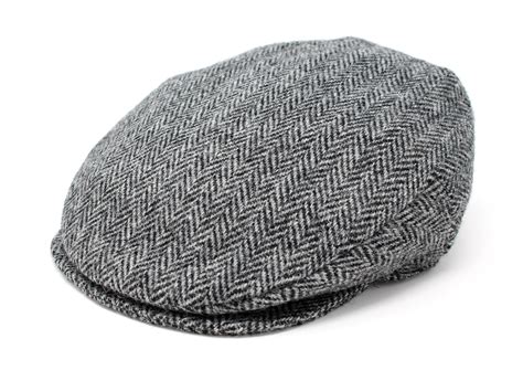 Hanna Hats - Irish Tweed Flat Cap for Men's Donegal Vintage Grey ...