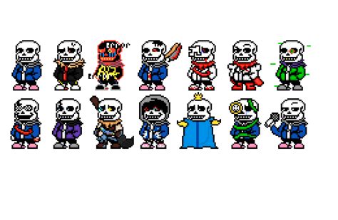 Pixilart - a lot of delta sans sprites by BlueboxDude