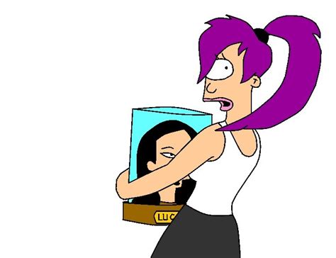 futurama leela holds lucy liu's head