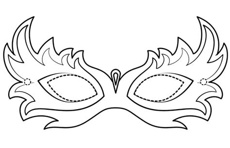 Masquerade Mask Mardi Gras Coloring Page - Free Printable Coloring ...