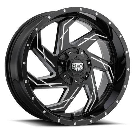 895 Gloss Black Milled - Rev Wheels - A Revolution