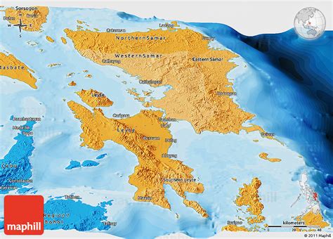 Political Shades Panoramic Map of Region 8