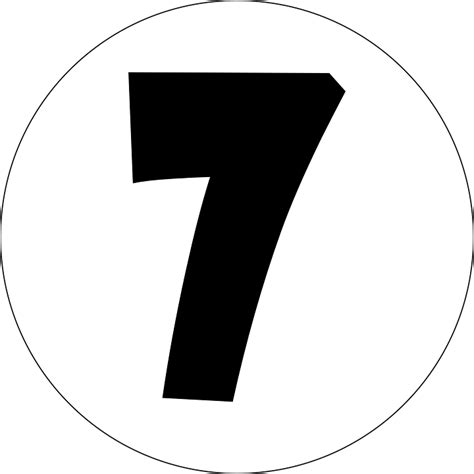 Seven 7 Number · Free vector graphic on Pixabay