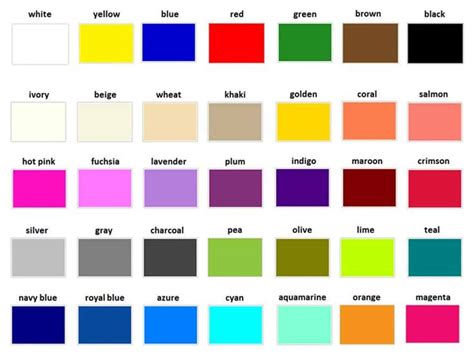 Learn English Vocabulary: Colours/ Colors - ESLBUZZ