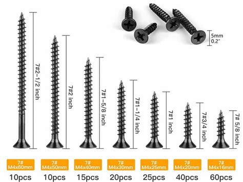 Drywall Screw Sizes Chart