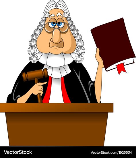 Judge cartoon Royalty Free Vector Image - VectorStock