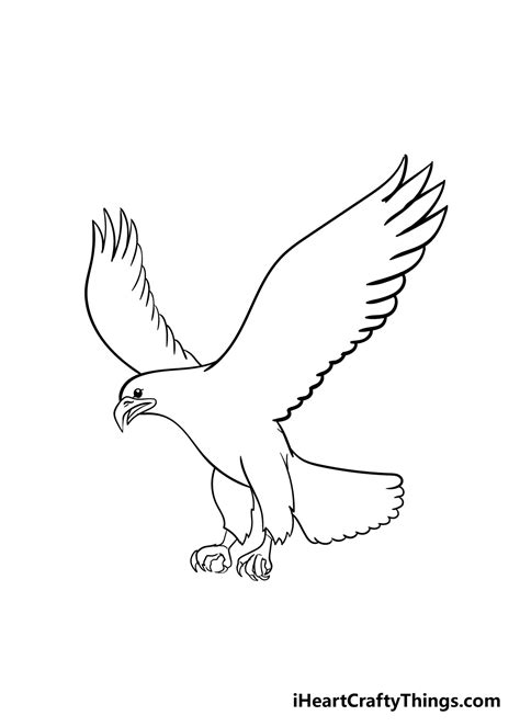 Eagle Drawing - How To Draw An Eagle Step By Step!