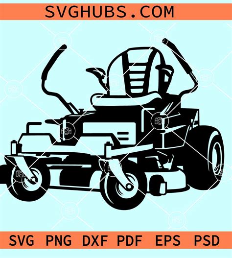 Zero Turn Lawn Mower SVG, Lawn Mower SVG, Lawn Mower clipart