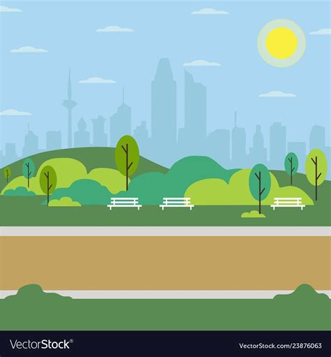 City park background Royalty Free Vector Image