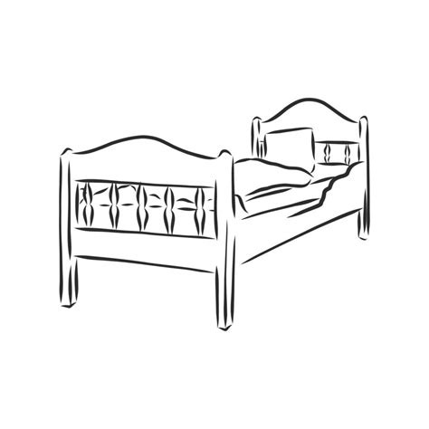 bed vector sketch 8918169 Vector Art at Vecteezy