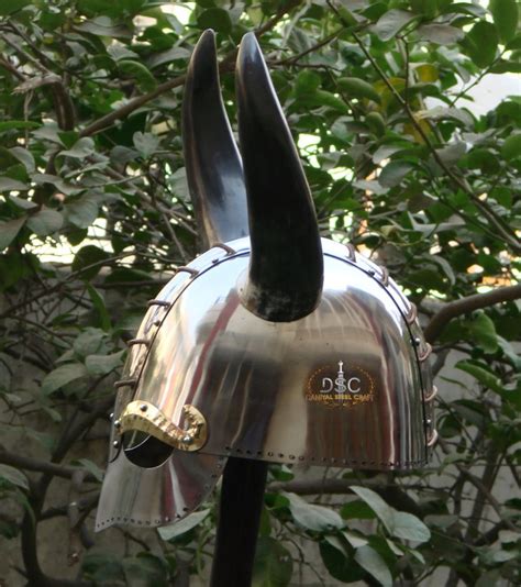 Helmets by Daniyal: VIKING HORNED HELMET 'A'