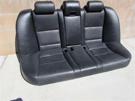 BMW Rear Seats Complete Black Leather Fold Down E60 525i 528i 530i 535i ...