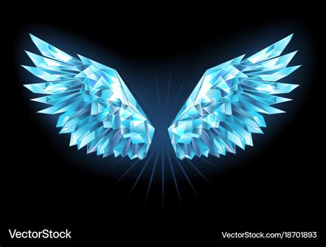 Crystal ice wings Royalty Free Vector Image - VectorStock