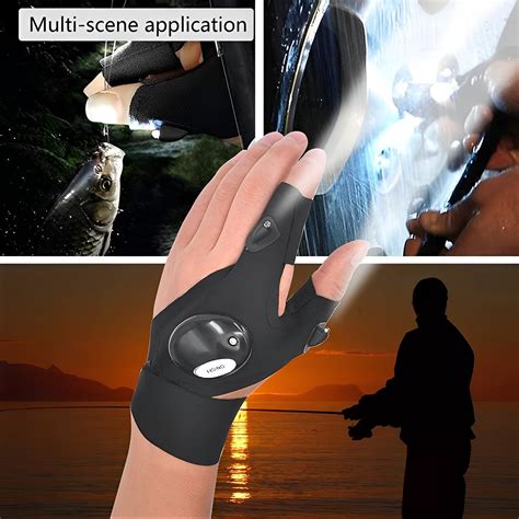 LED Gloves with Waterproof Lights