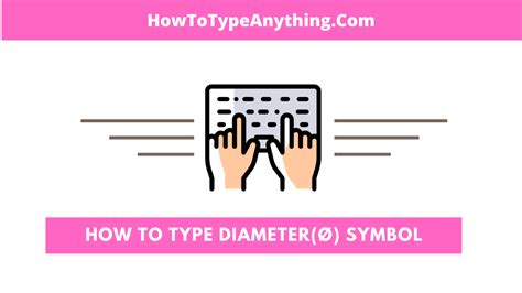 How to type Diameter Symbol on Keyboard - How to Type Anything