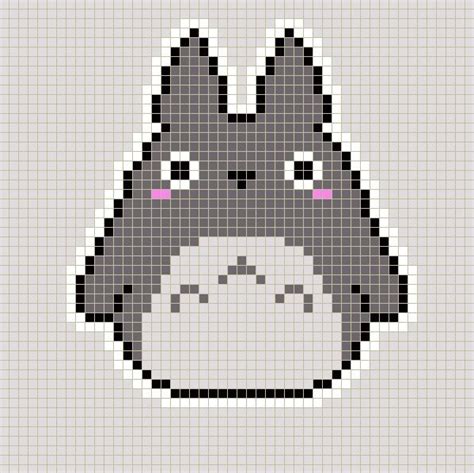 Cute Totoro Pixel Art Grid - Pixel Art Grid Gallery