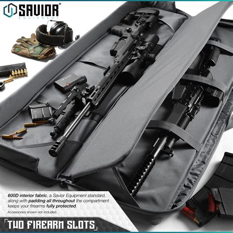 SAVIOR EQUIP Tactical Double Rifle Bag Gun Range Padded Soft Case 36 ...