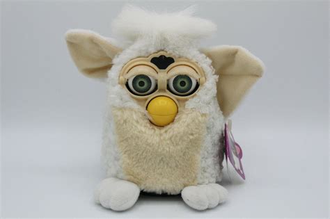 Furby Tiger Electronics 1999 Vintage White Tan Grey Eyes For Parts ...