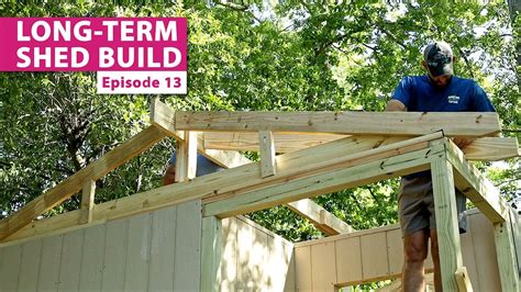 DIY Shed Build Episode 13: Is that a roof, finally?! - YouTube