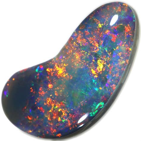 2.55 CTS BLACK OPAL RED FIRE GREAT UNIQUE SHAPE FOR JEWELLERY A716