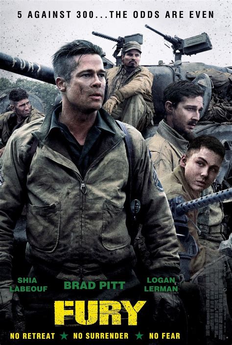 Fury Brad Pitt Movie Poster Print | eBay