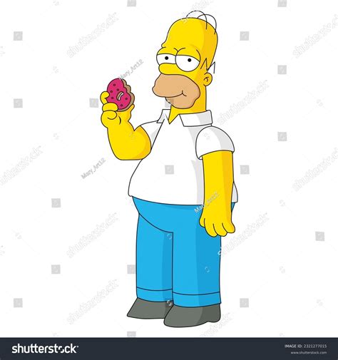 Personnage de dessin animé Homer Simpson : image vectorielle de stock ...