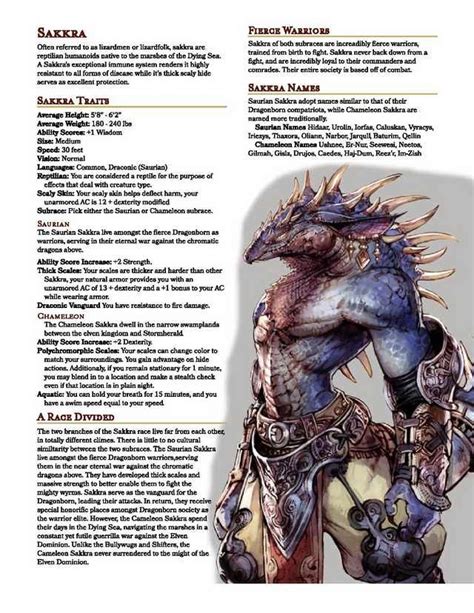 Sakkra 5e Race | Dungeons and dragons homebrew, Dnd 5e homebrew ...