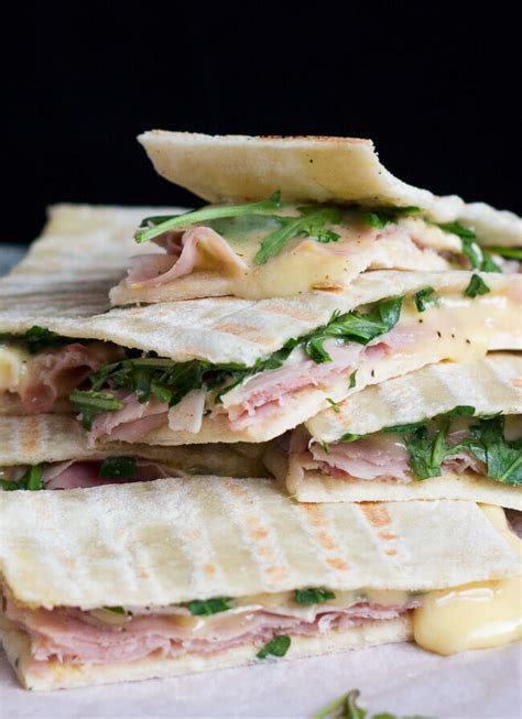 Ham & Brie Flatbread Sandwiches: An 8 Minute Recipe