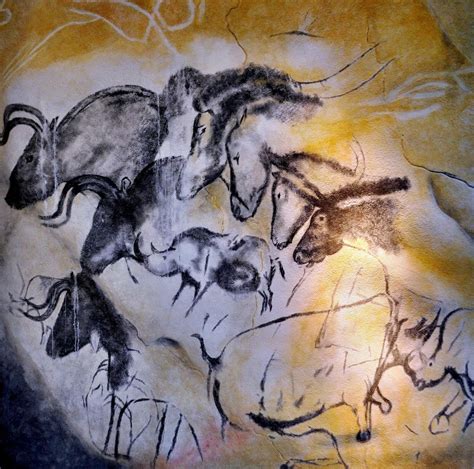 Chauvet Cave, Ardèche Gorge, France | Wall Painting with Horses ...