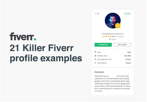 13+ Best Fiverr Profile Description Examples - Notam artwork