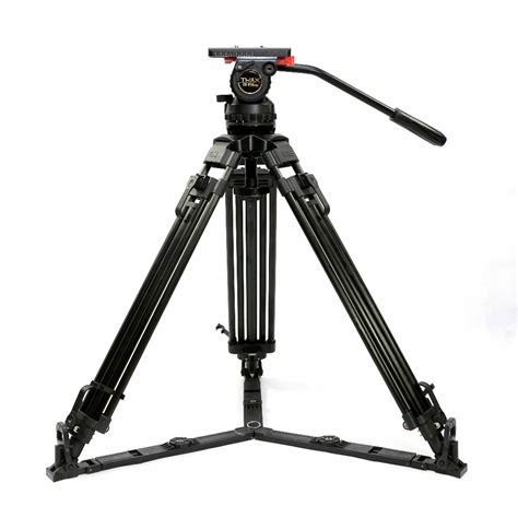 V15L Professional Camcorder Tripod Aluminum Video Tripod w/ Fluid Head ...