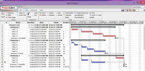 Gantt Chart Sample Project