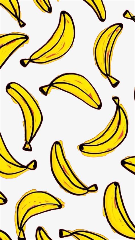 A Plurality Of Hand Painted Background Elements Cartoon Banana, Banana ...