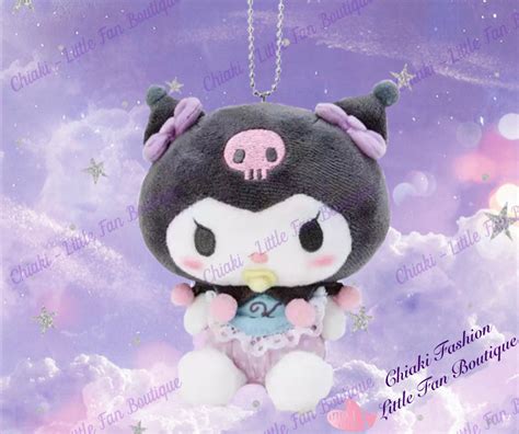 Sanrio Character Baby Kuromi Plush Keychain - Other Animation Merchandise