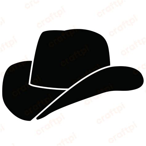 Cowboy Hat Silhouette SVG, PNG, JPG, PDF File | Craftpi