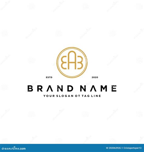 Letter EAB Logo Design Concept Vector Stock Vector - Illustration of ...