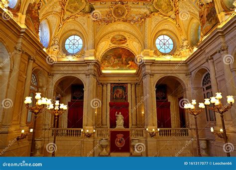 Interior of the Palacio Real De Madrid Royal Palace is the Ceremonial ...