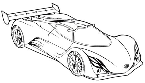 Coloriage Voiture de course | Télécharger et imprimer