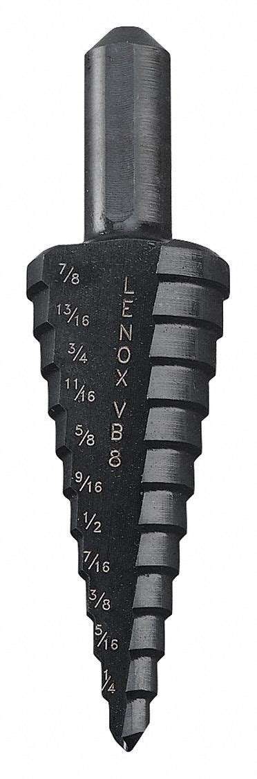 LENOX Step Drill Bit, HSS, 12 Sizes, 3/16-7/8 In. - 4XL30|30908VB8 ...