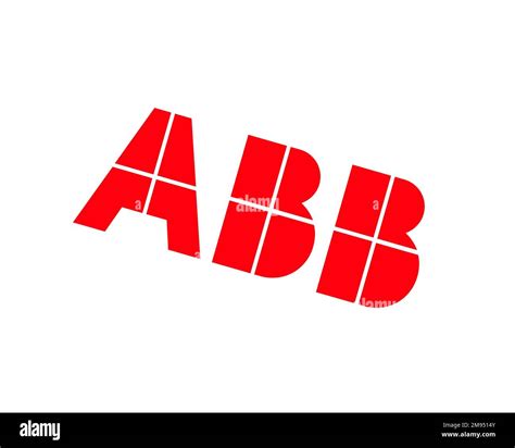 ABB Group, rotated logo, white background B Stock Photo - Alamy