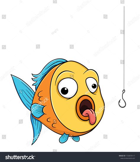 Divertido pez caricatura muestra la lengua.: vector de stock (libre de ...