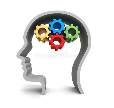 Brain Gears Concept 3d Illustration Stock Illustration - Illustration ...