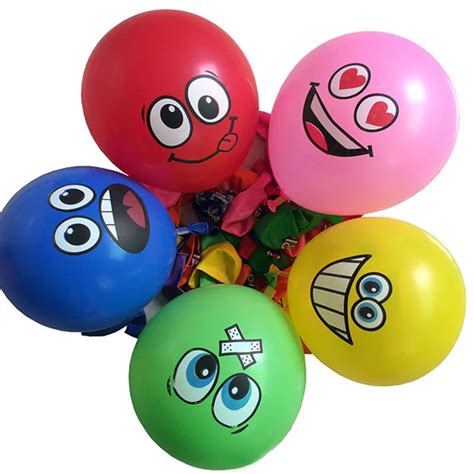 20pcs/lot Smiley Face Balloon Latex Big Eyes Smile Air Balloons for ...