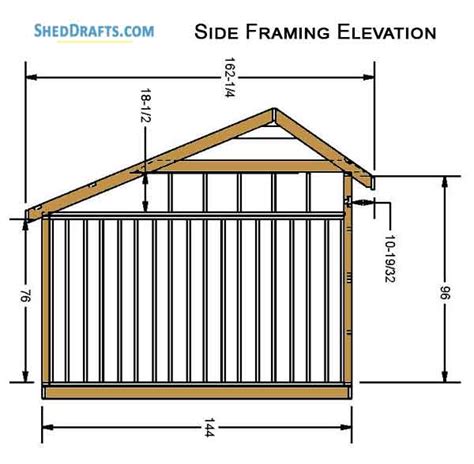 12×20 Saltbox Storage Shed Plans