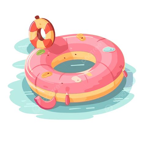 Floatie Clipart Swimming Rings Island Holiday Float Illustration ...